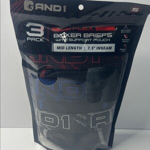 AND1 Black and Blue Boxer Briefs 3 Pack